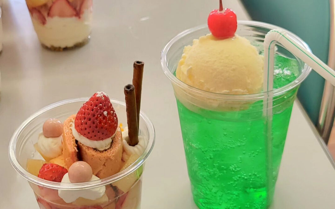 本日、施設の方へデザートセットの