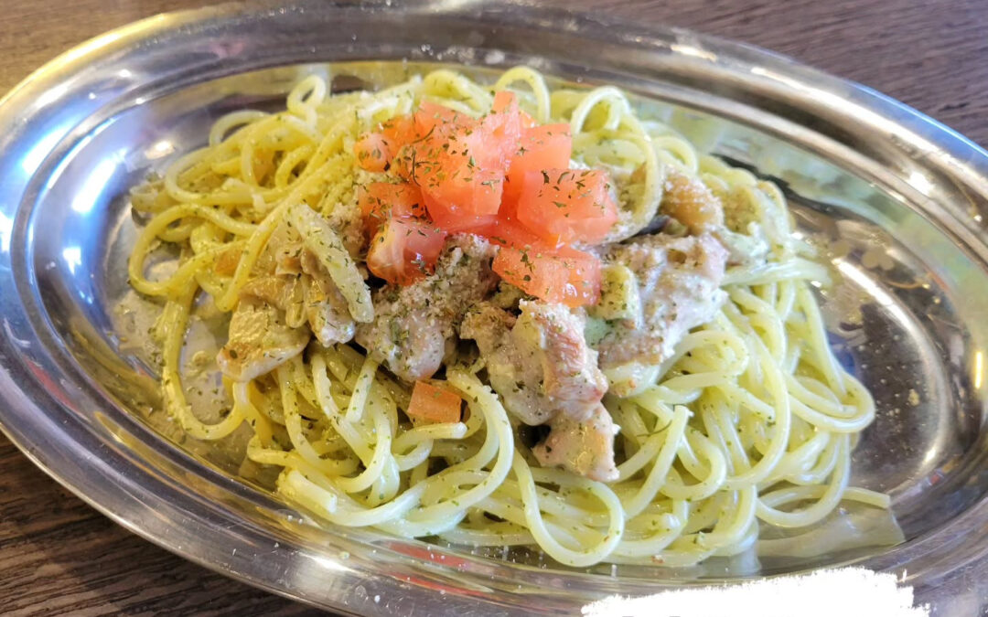 バジルチキンクリームパスタ